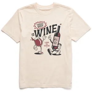 Men's Today's Soup is Wine Short Sleeve Crusher Tee Life is Good