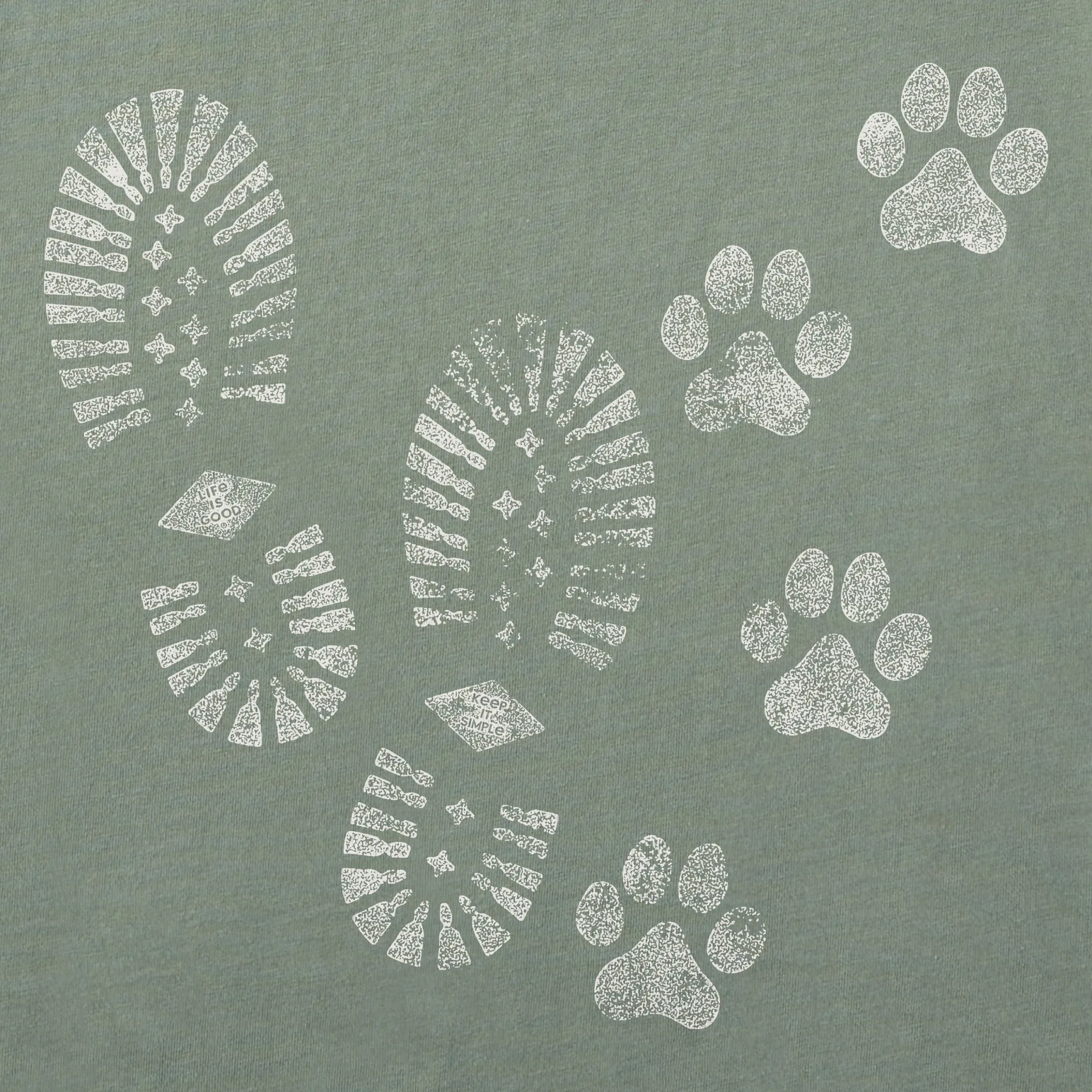 Men's Trails & Tails Short Sleeve Crusher Tee Life is Good