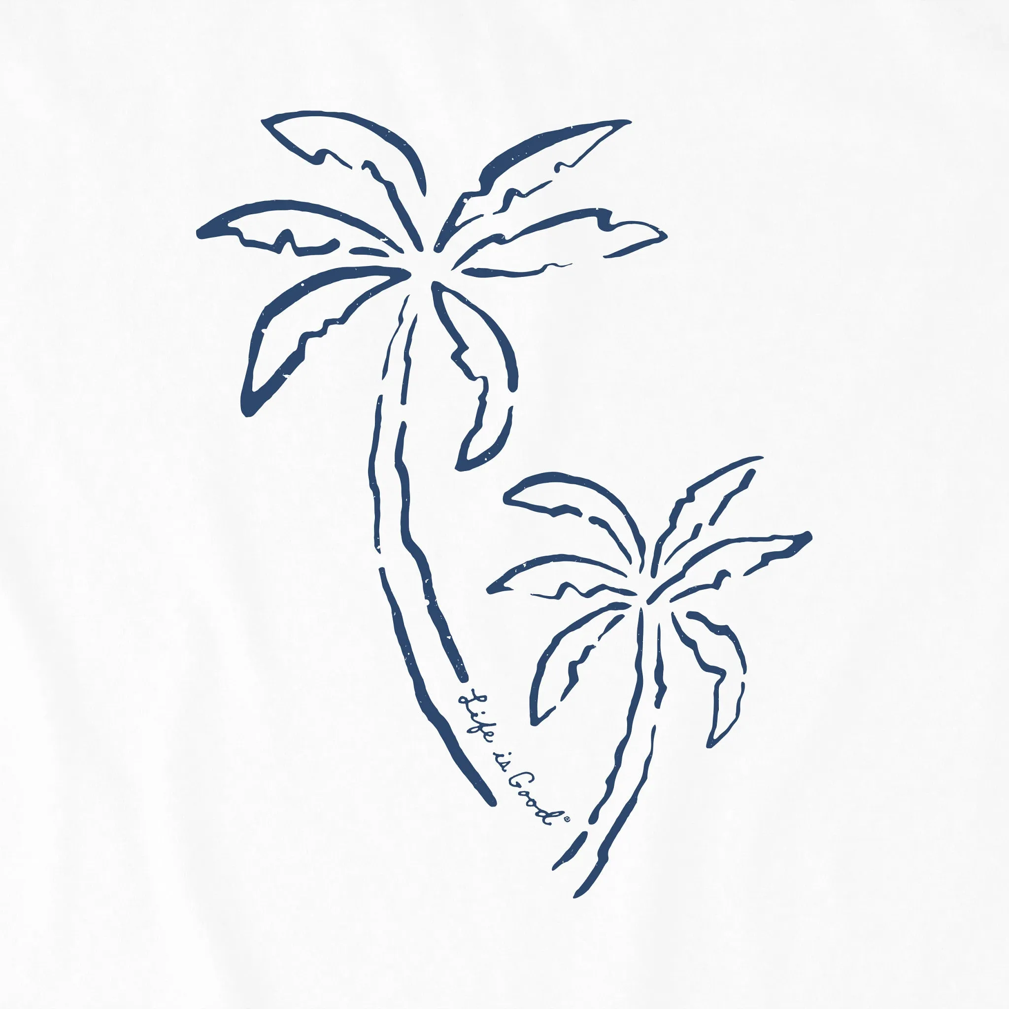 Men's Two Simple Palms Short Sleeve Crusher Tee Life is Good