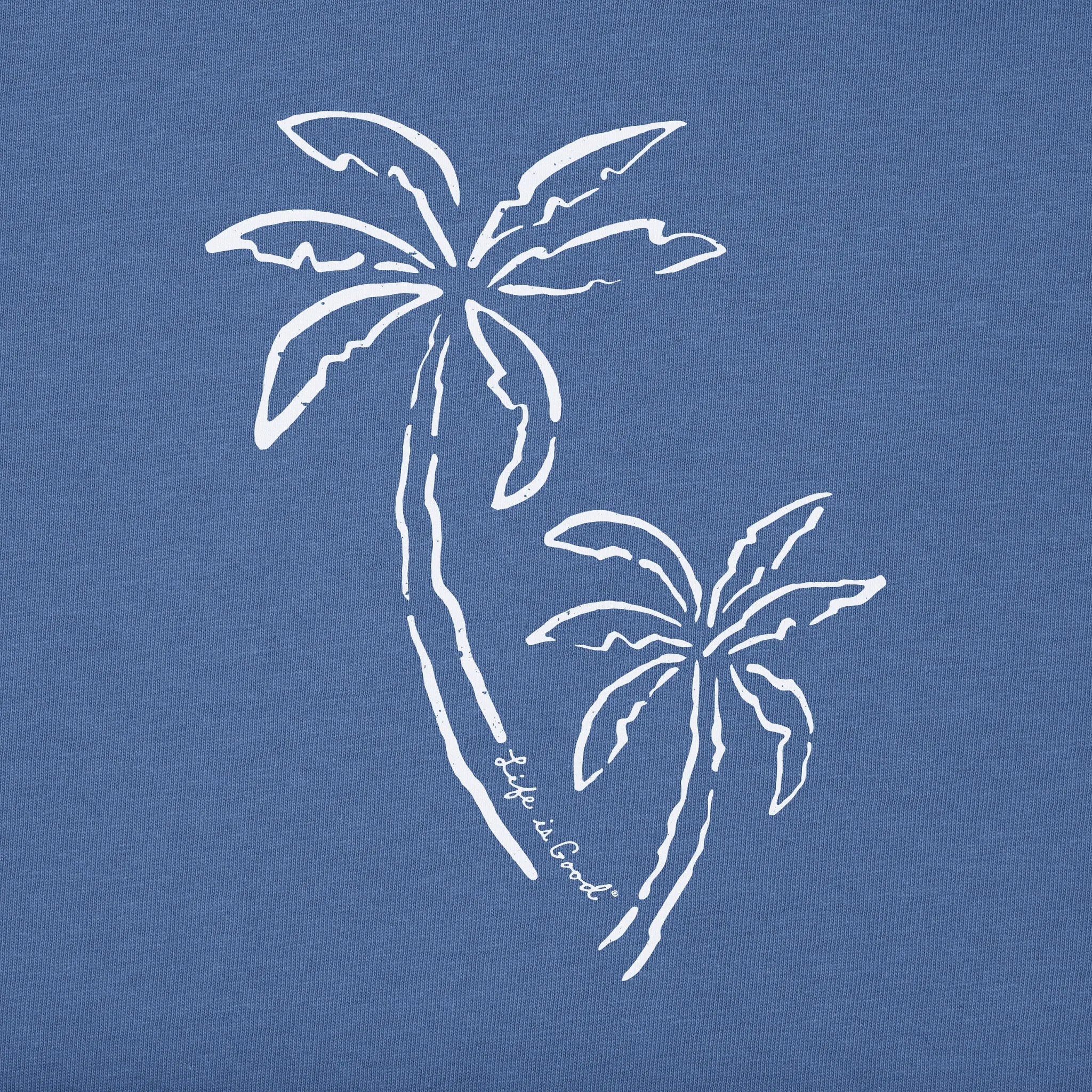 Men's Two Simple Palms Short Sleeve Crusher Tee Life is Good