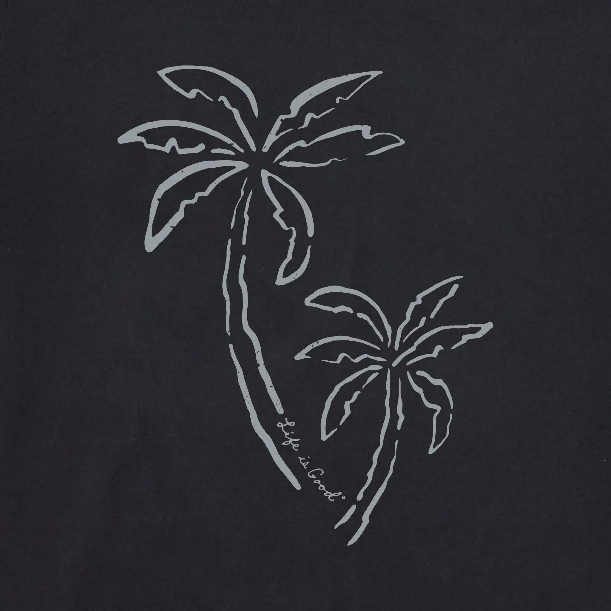 Men's Two Simple Palms Short Sleeve Crusher Tee Life is Good