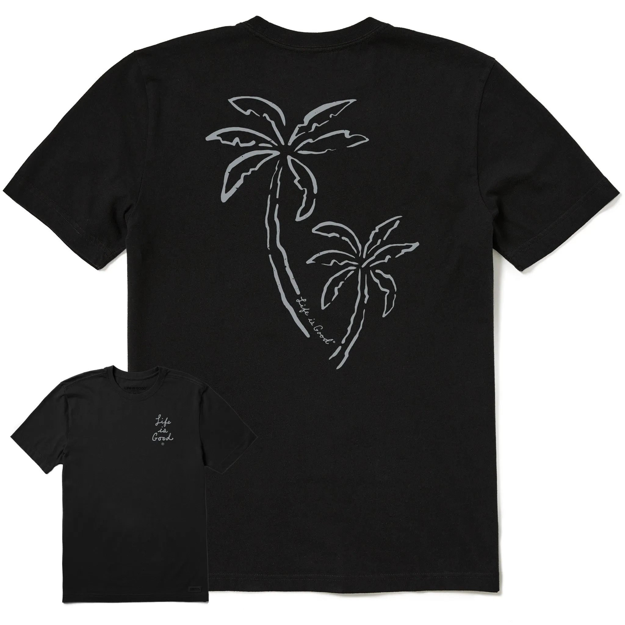 Men's Two Simple Palms Short Sleeve Crusher Tee Life is Good