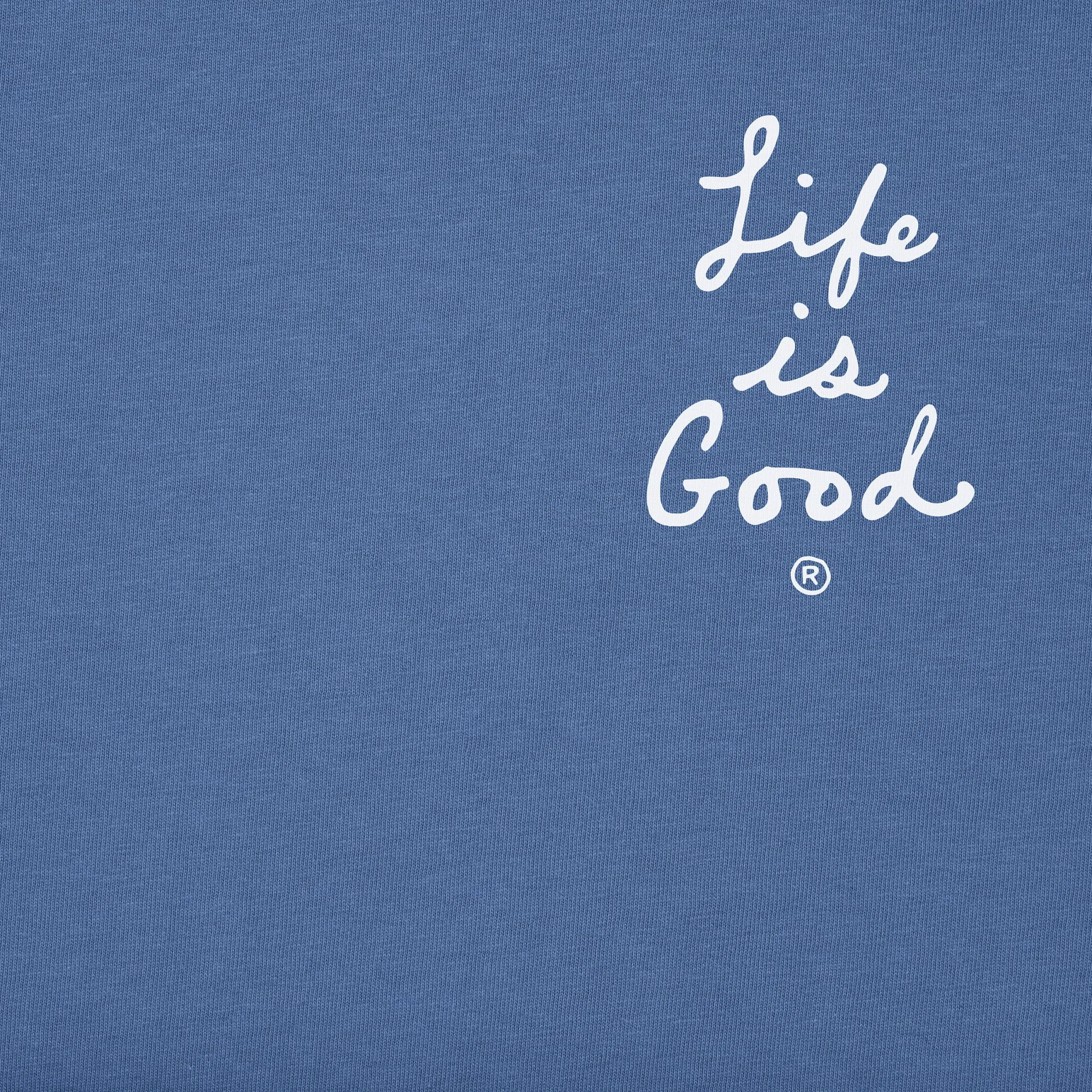 Men's Two Simple Palms Short Sleeve Crusher Tee Life is Good