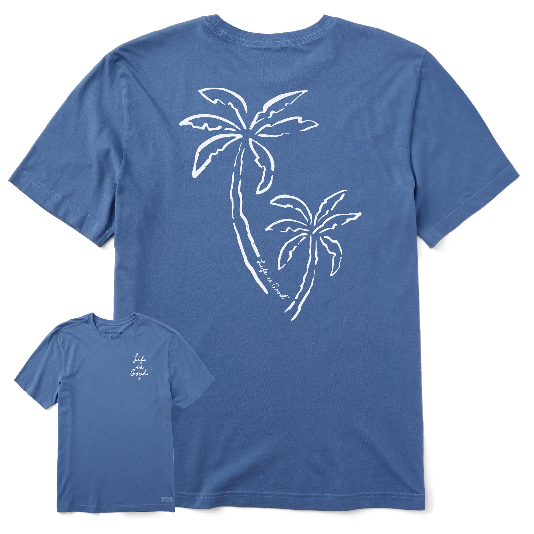 Men's Two Simple Palms Short Sleeve Crusher Tee Life is Good