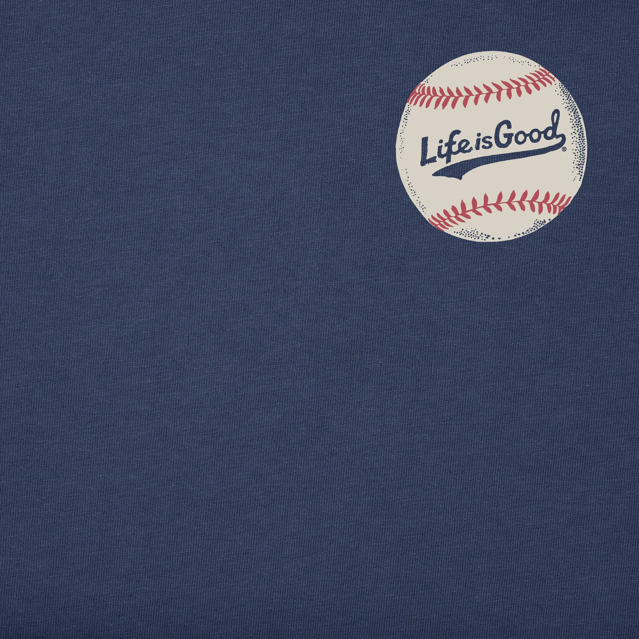 Men's Vertical USA Flag Baseball Short Sleeve Tee Life is Good