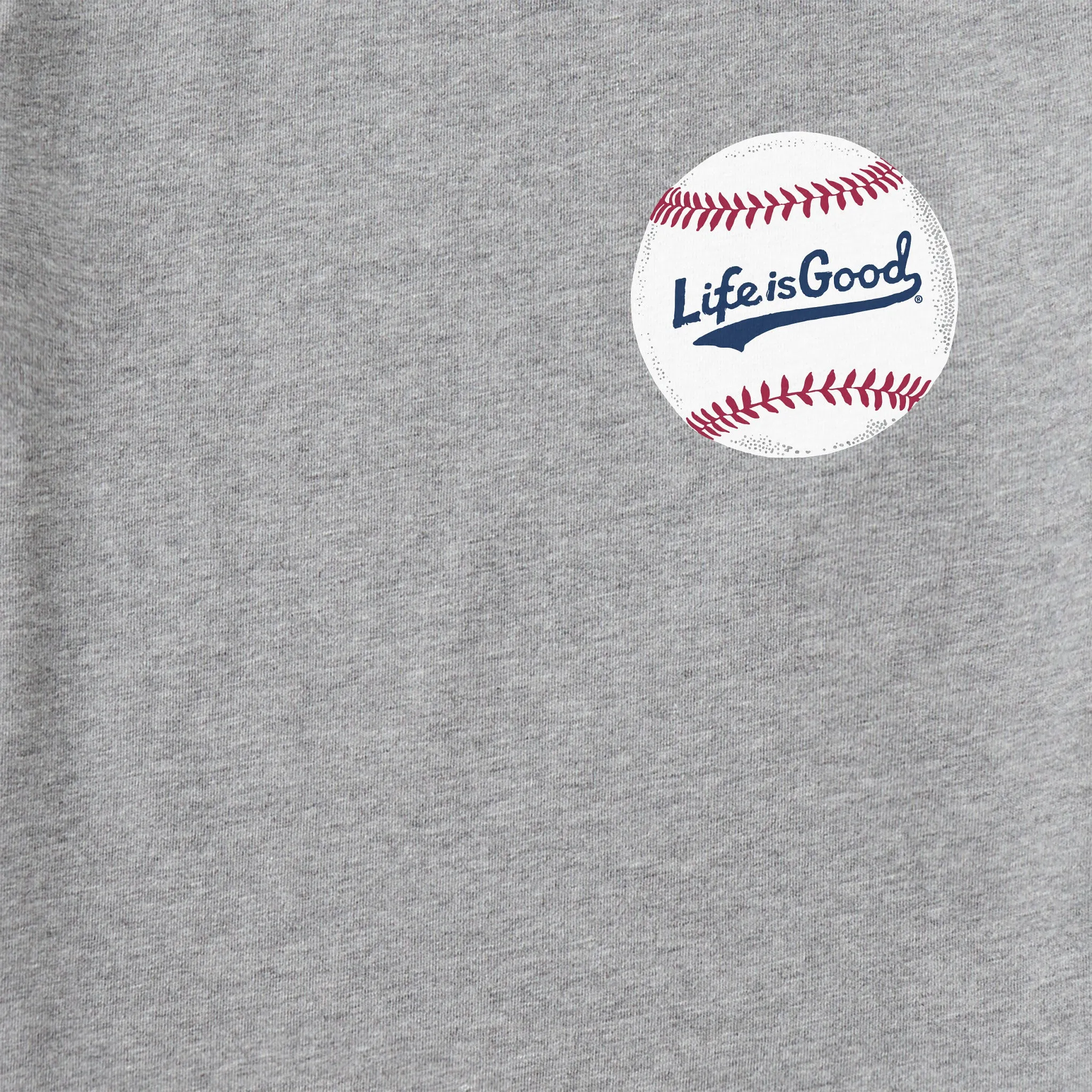 Men's Vertical USA Flag Baseball Short Sleeve Tee Life is Good