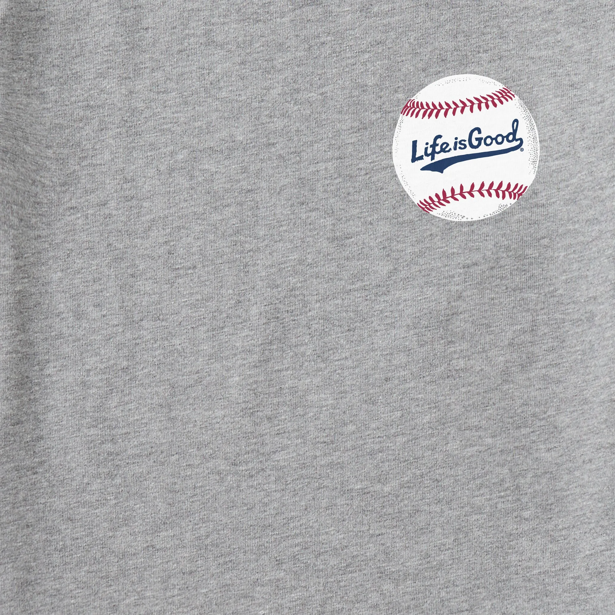 Men's Vertical USA Flag Baseball Short Sleeve Tee Life is Good