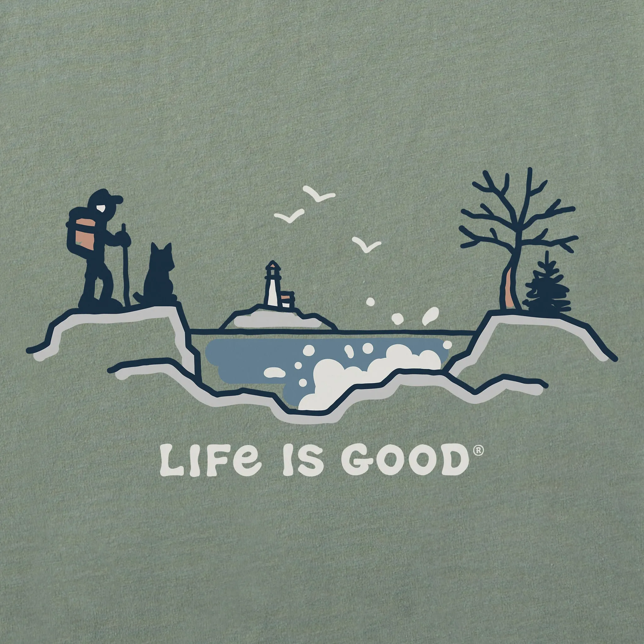 Men's Vista Rocky Coast Short Sleeve Tee Life is Good