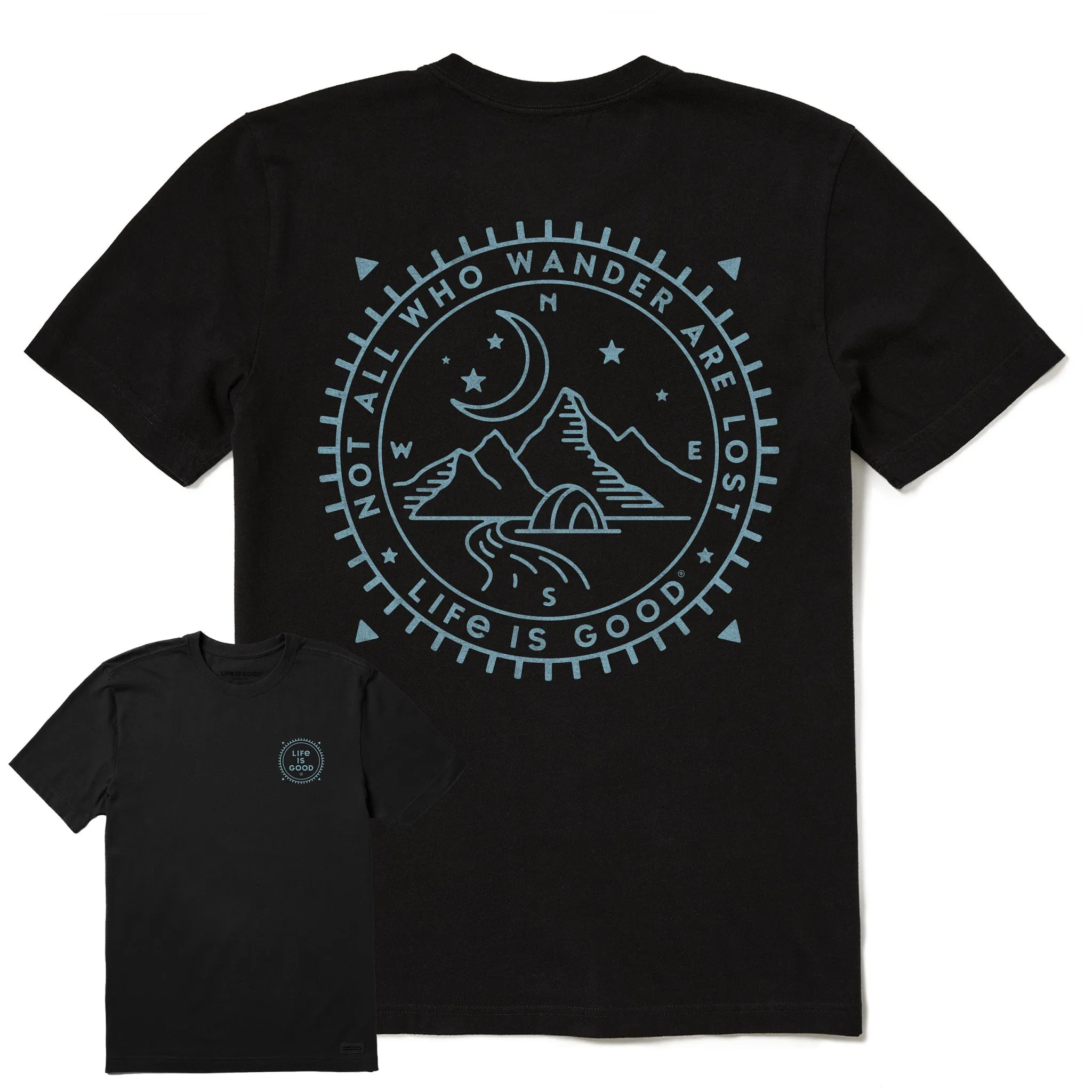 Men's Wander Compass Camp Short Sleeve Tee Life is Good