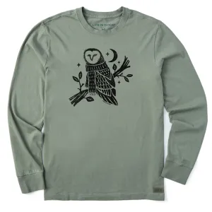 Men's Warmly Dressed Owl Long Sleeve Crusher Tee Life is Good