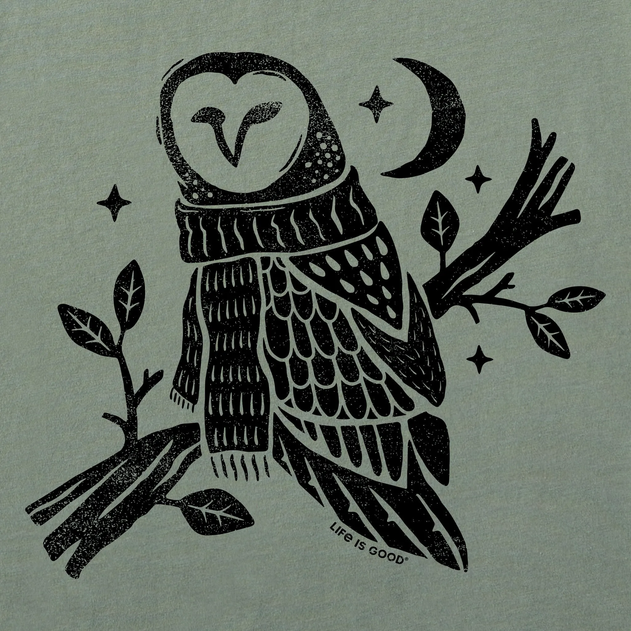 Men's Warmly Dressed Owl Long Sleeve Crusher Tee Life is Good