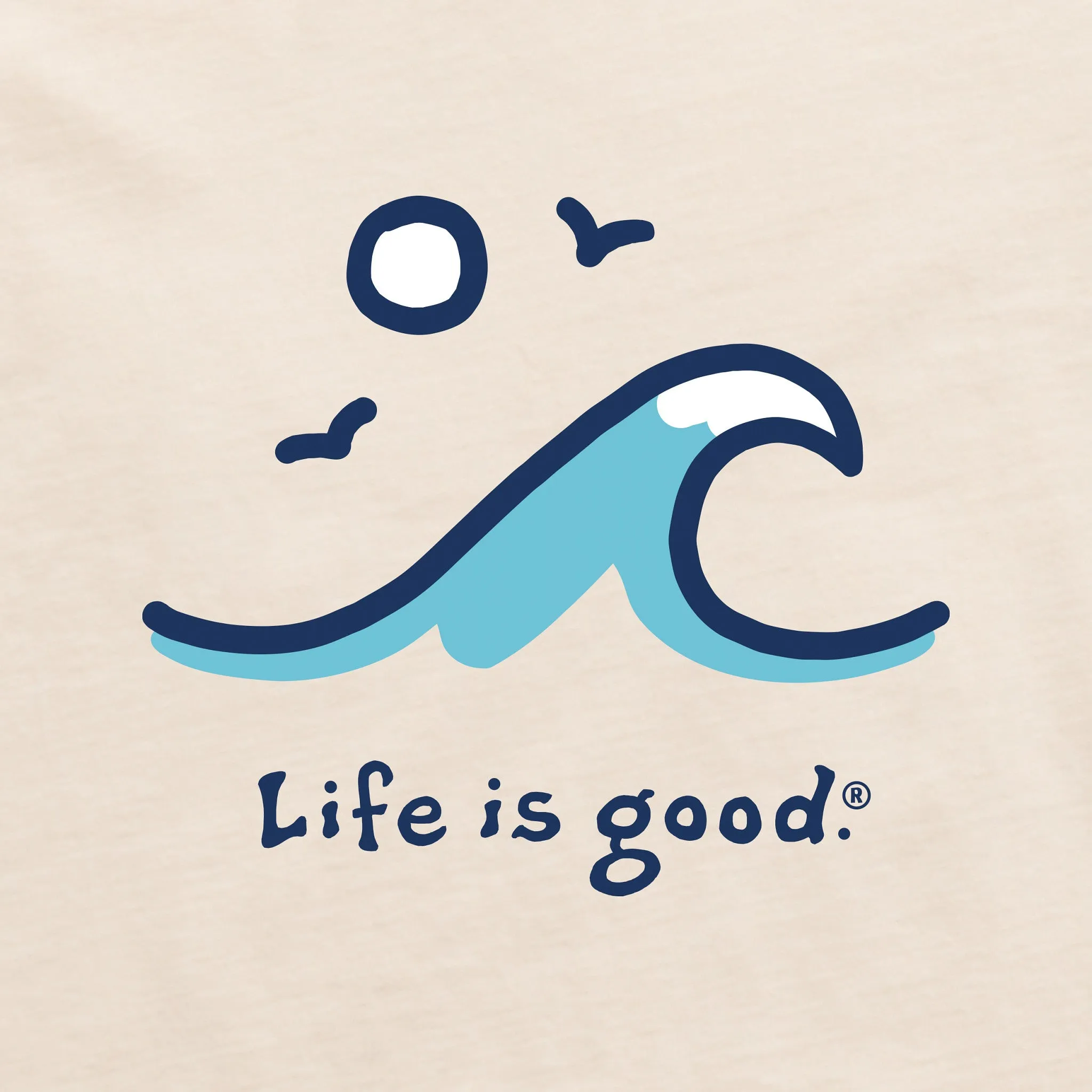 Men's Wave Curl Short Sleeve Tee Life is Good