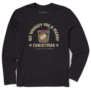 Men's We Whiskey You a Merry Christmas Long Sleeve Crusher Tee Life is Good
