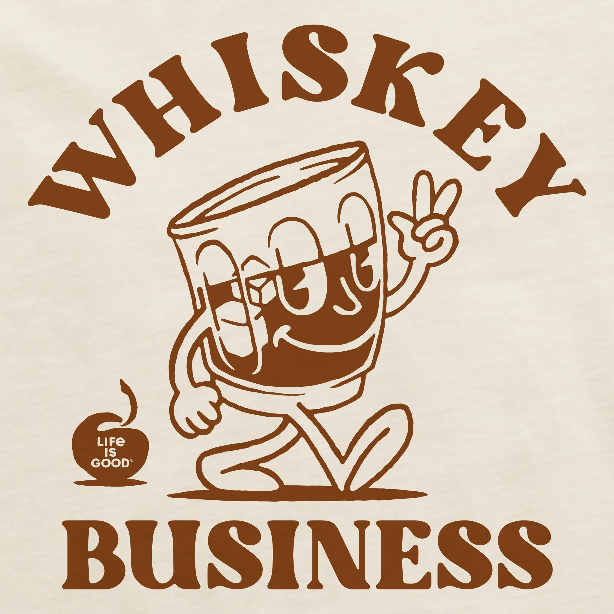 Men's Whiskey Business Short Sleeve Crusher Tee Life is Good