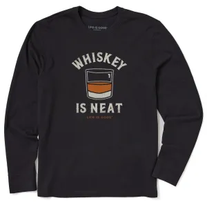 Men's Whiskey is Neat Long Sleeve Crusher Tee Life is Good