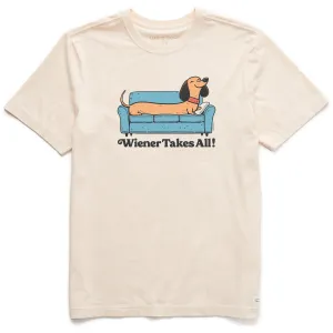 Men's Wiener Takes All Short Sleeve Crusher Tee Life is Good