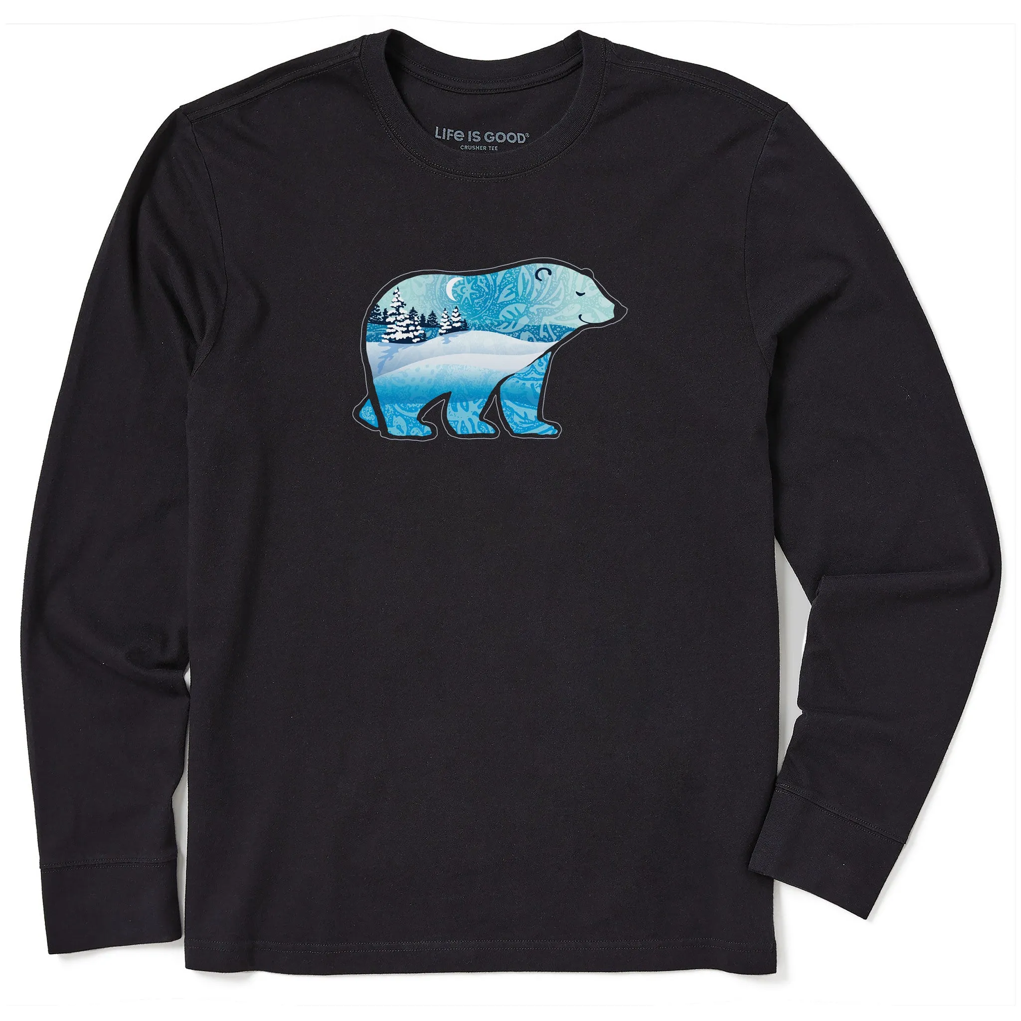 Men's Winter Polarscape Long Sleeve Crusher Tee Life is Good