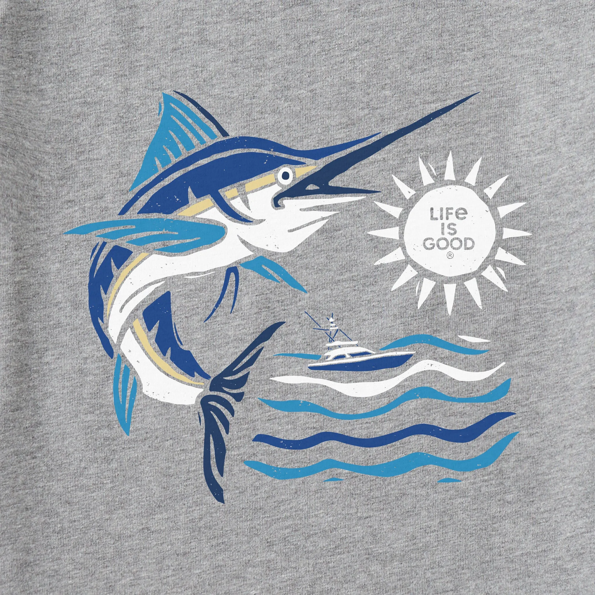 Men's Woodcut Marlin Short Sleeve Tee Life is Good
