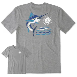 Men's Woodcut Marlin Short Sleeve Tee Life is Good