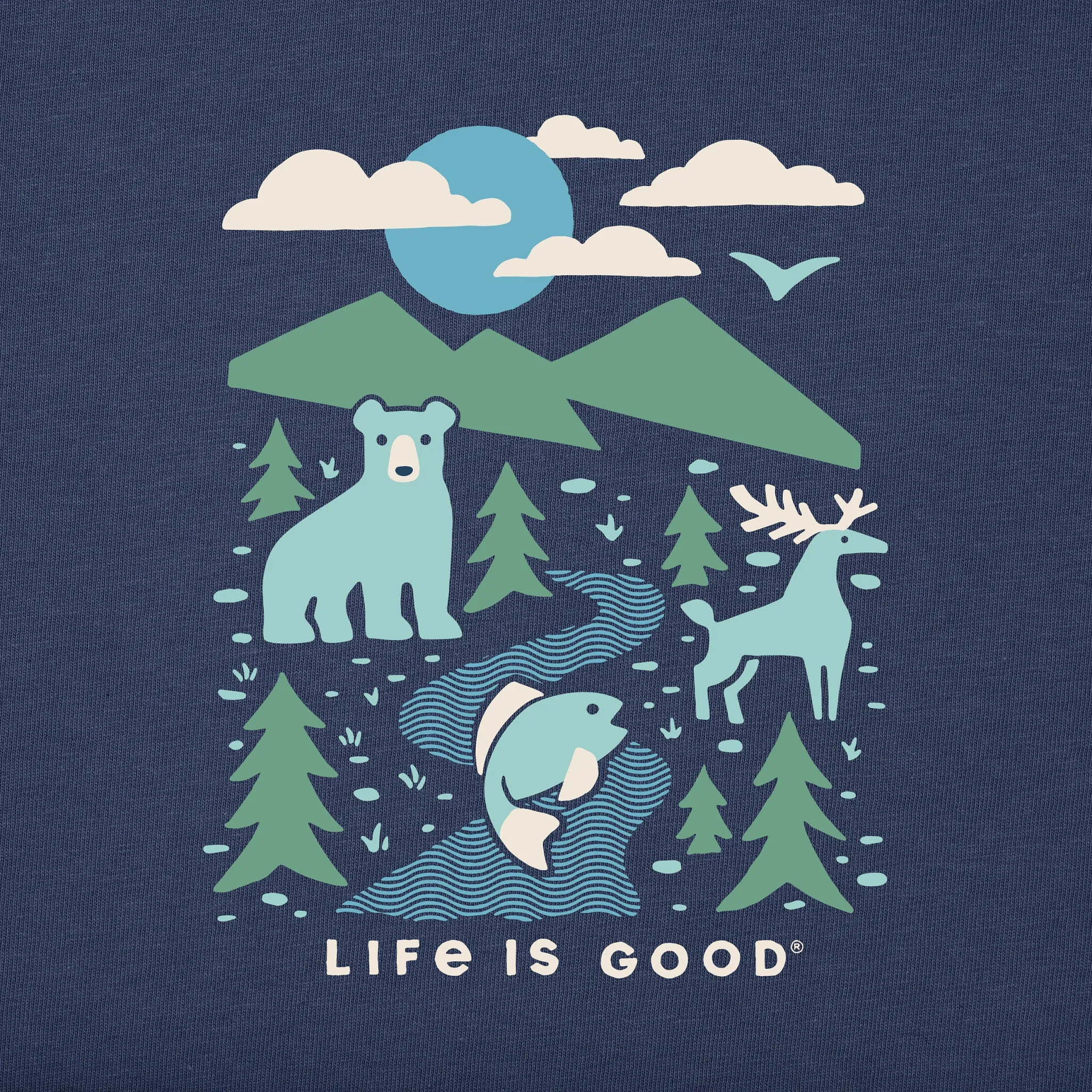 Men's Woodsy Wildlife Short Sleeve Crusher Tee Life is Good