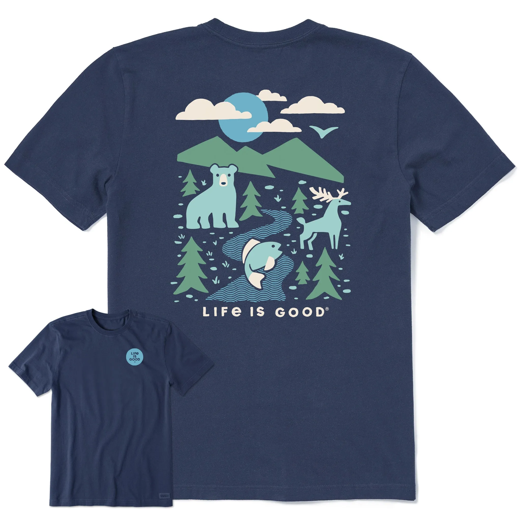 Men's Woodsy Wildlife Short Sleeve Crusher Tee Life is Good