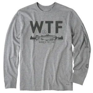 Men's WTF Fish Scenic Long Sleeve Crusher Tee Life is Good