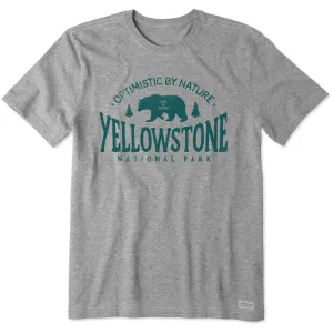 Men's Yellowstone Optimistic By Nature Grizzly Short Sleeve Crusher Tee Life is Good