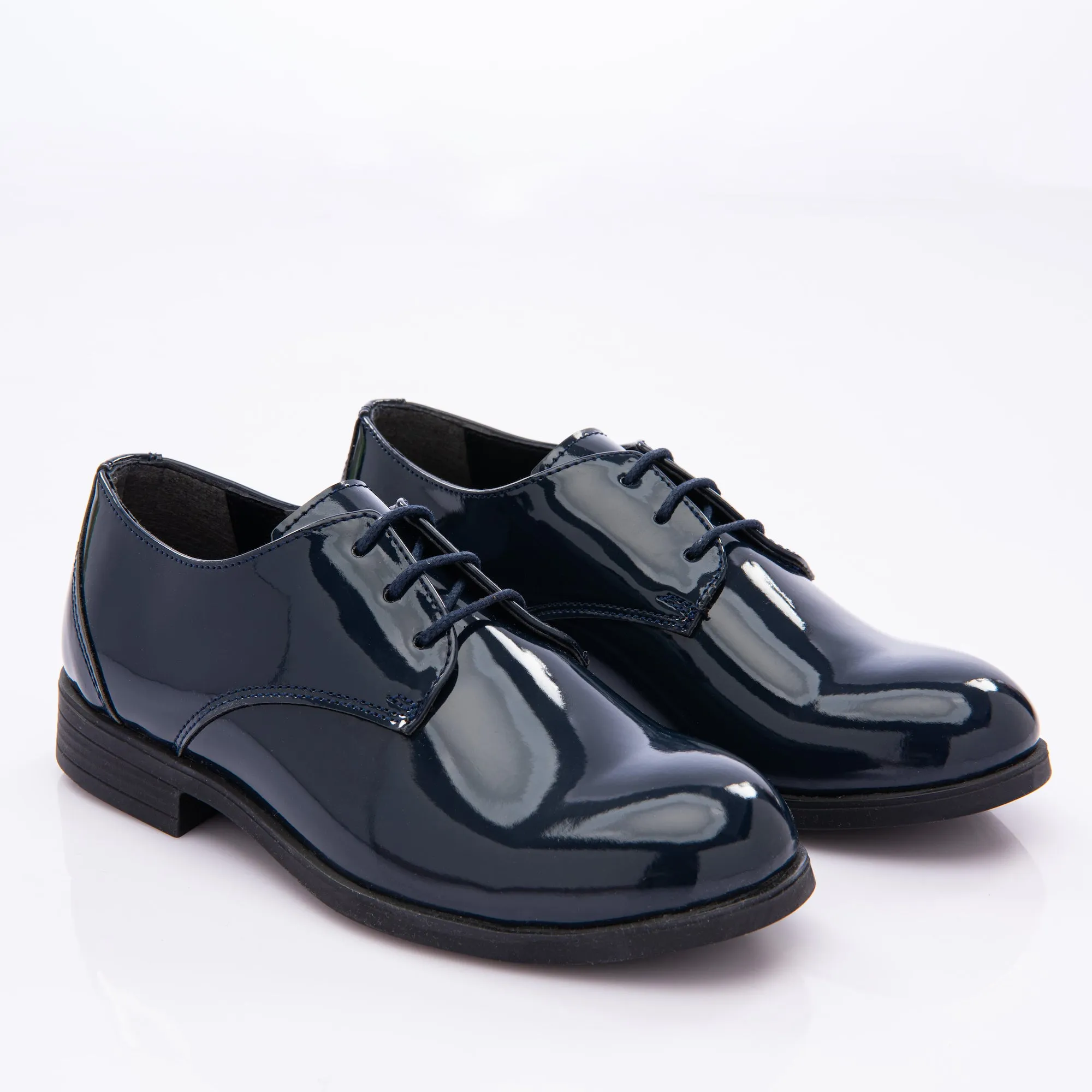 Navy Patent Lace Dress Shoes
