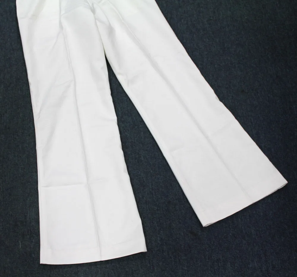 NEW WHITE BELLBOTTOM TROUSERS Silvermans