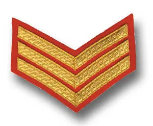 NO.1 DRESS GOLD ON RED STRIPES Silvermans
