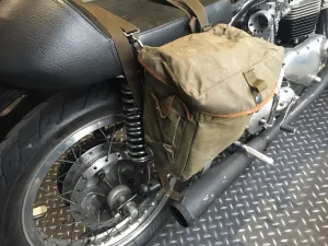 NYLON MOTORCYCLE PANNIERS GRN Silvermans