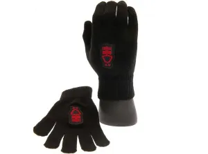 Official Nottingham Forest Basic Knit Gloves Black