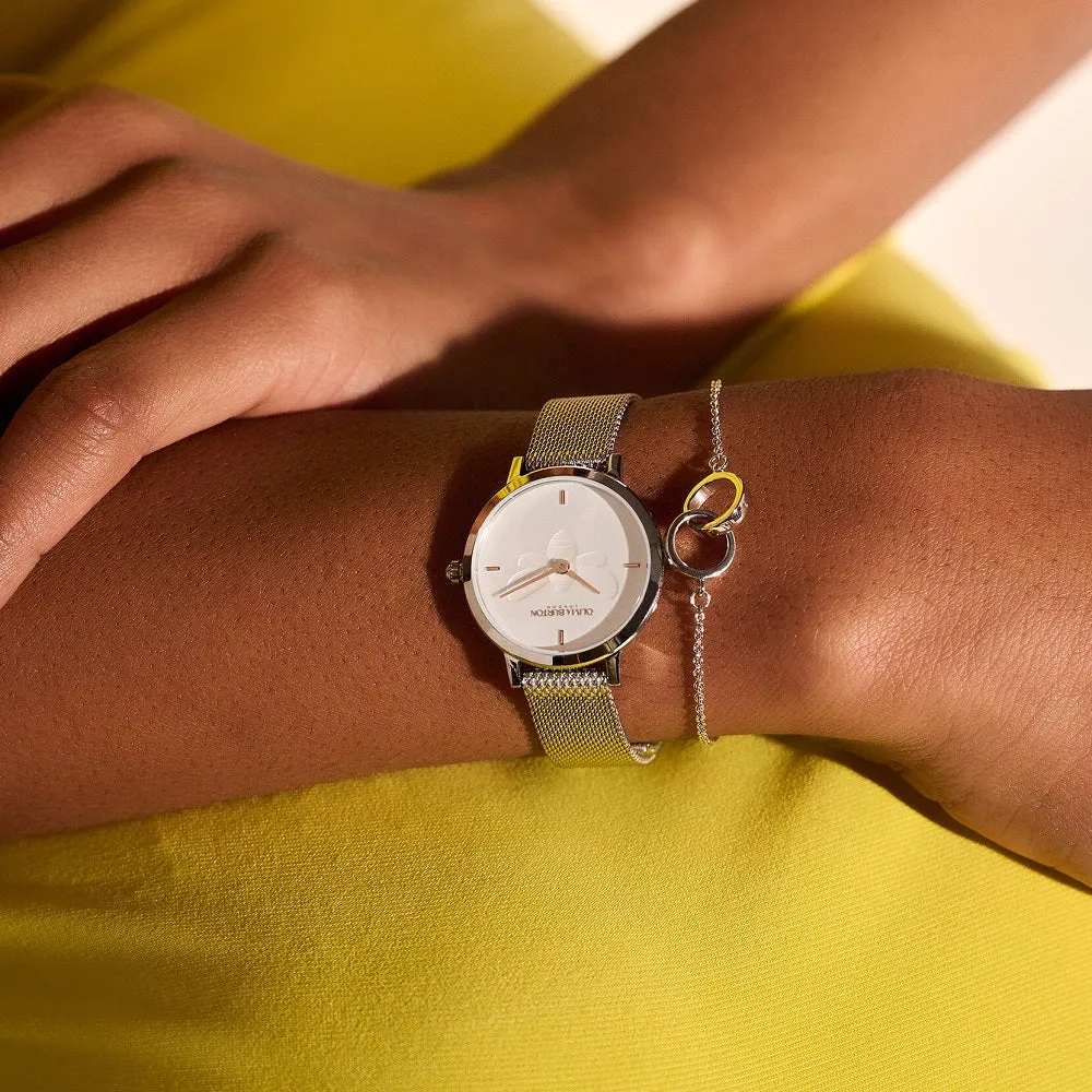 Olivia Burton Bee Ultra Slim Silver Ladies Watch 24000021