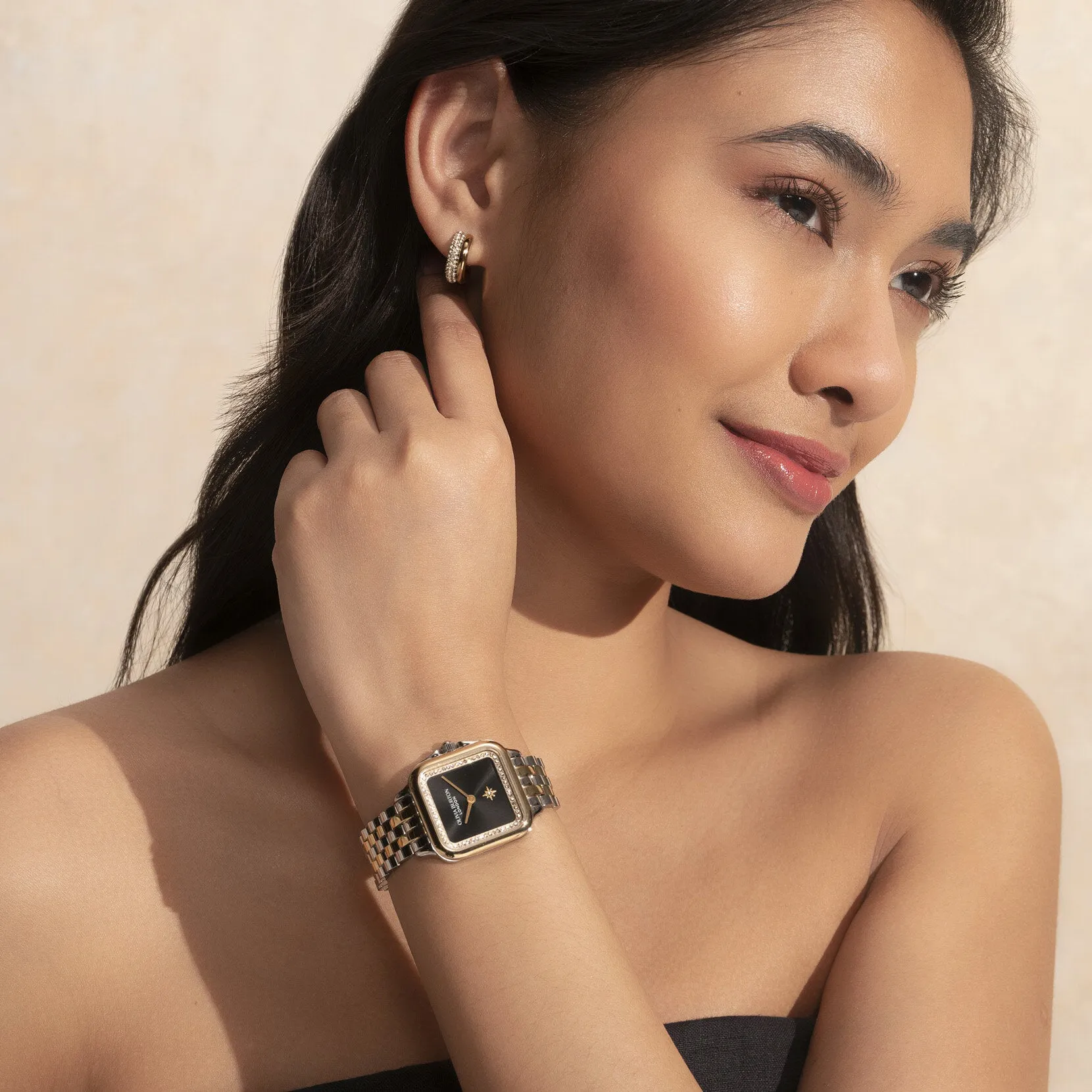 Olivia Burton Grosvenor Black and Two Tone Ladies Watch 24000124