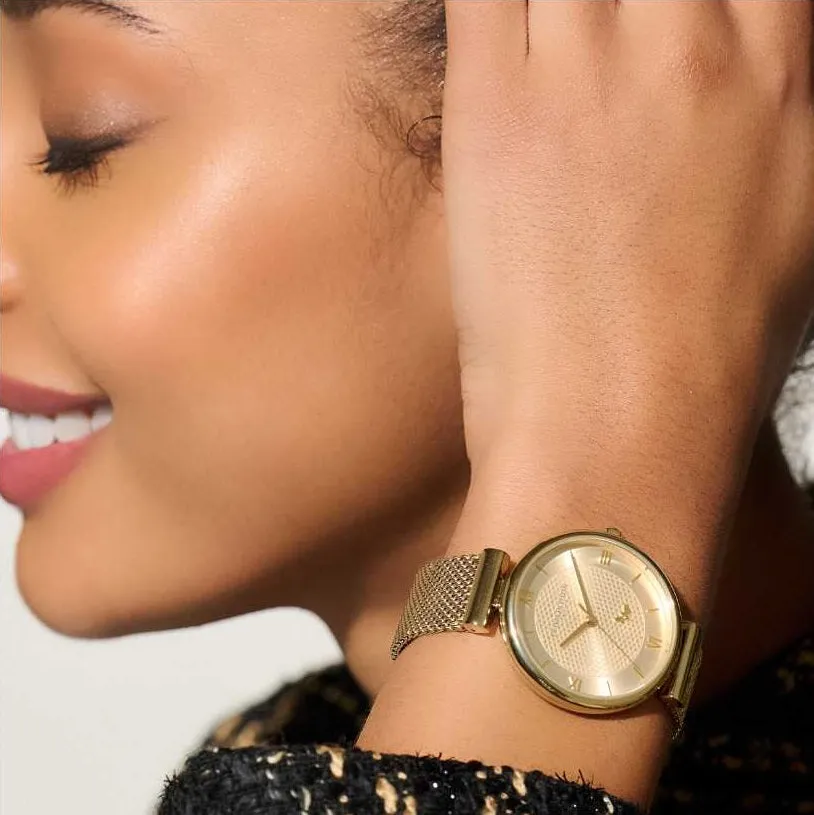 Olivia Burton Minima Bee Ladies Gold Plated Watch 24000096