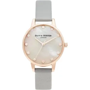 Olivia Burton Mother of Pearl Grey and Rose Ladies Watch OB16SE12
