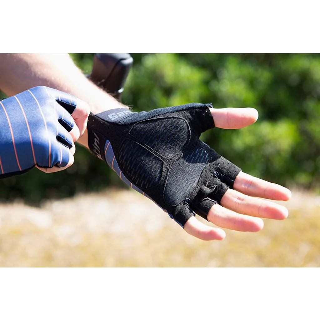 [Open Box] Santini Dinamo Unisex Cycling Gloves (Navy Blue)