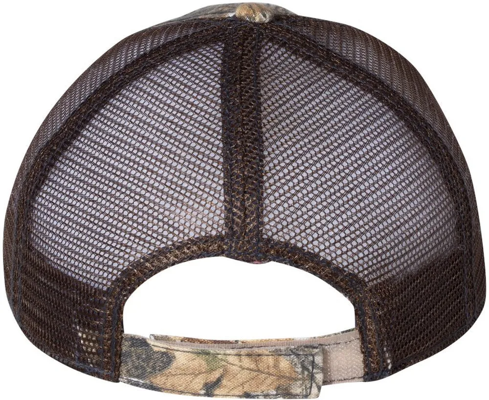 Outdoor Cap Mesh-Back Camo with Flag Undervisor Cap