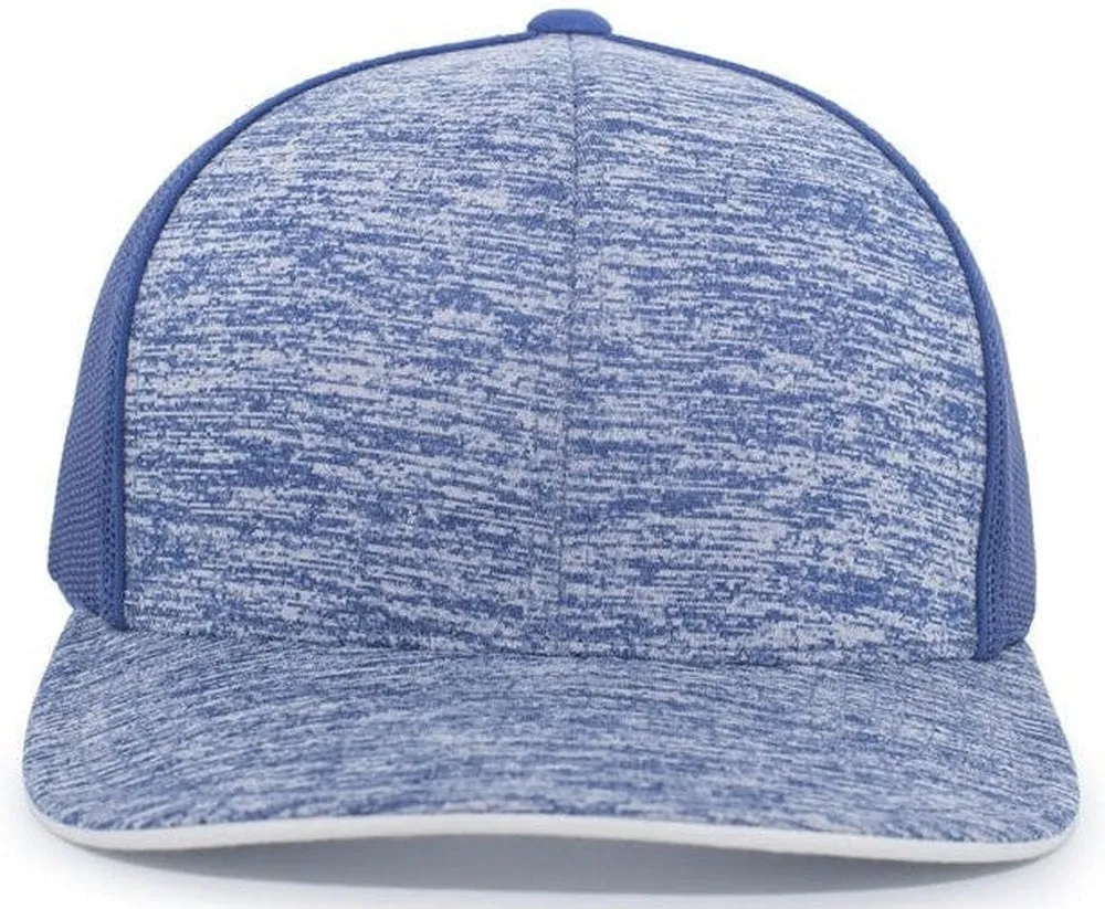 Pacific Headwear Aggressive Heather Trucker Snapback Cap