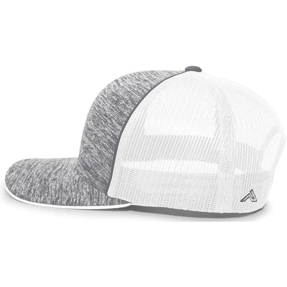 Pacific Headwear Aggressive Heather Trucker Snapback Cap