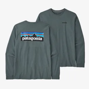 Patagonia Men's Long-Sleeved P-6 Logo Responsibili-Tee - Nouveau Green