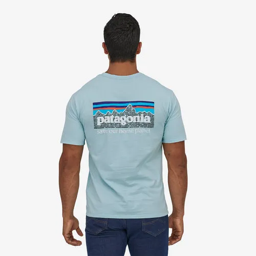 Patagonia Men's P-6 Mission Organic T-Shirt - Fin Blue