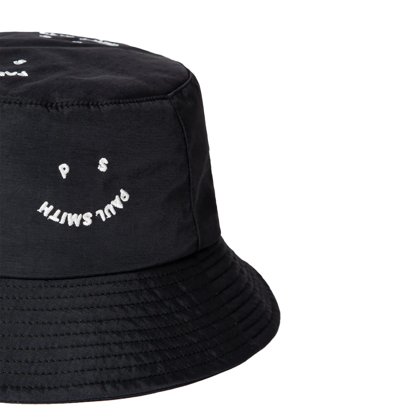 Paul Smith PS Happy Allover Bucket Hat Black