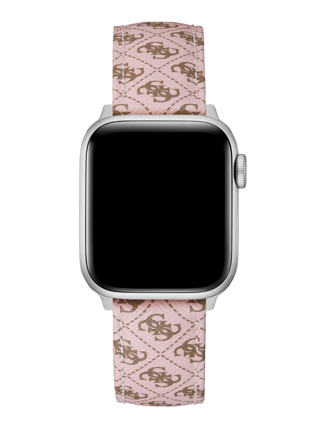 Pink Logo Leather Apple Strap (38-40MM) Guess