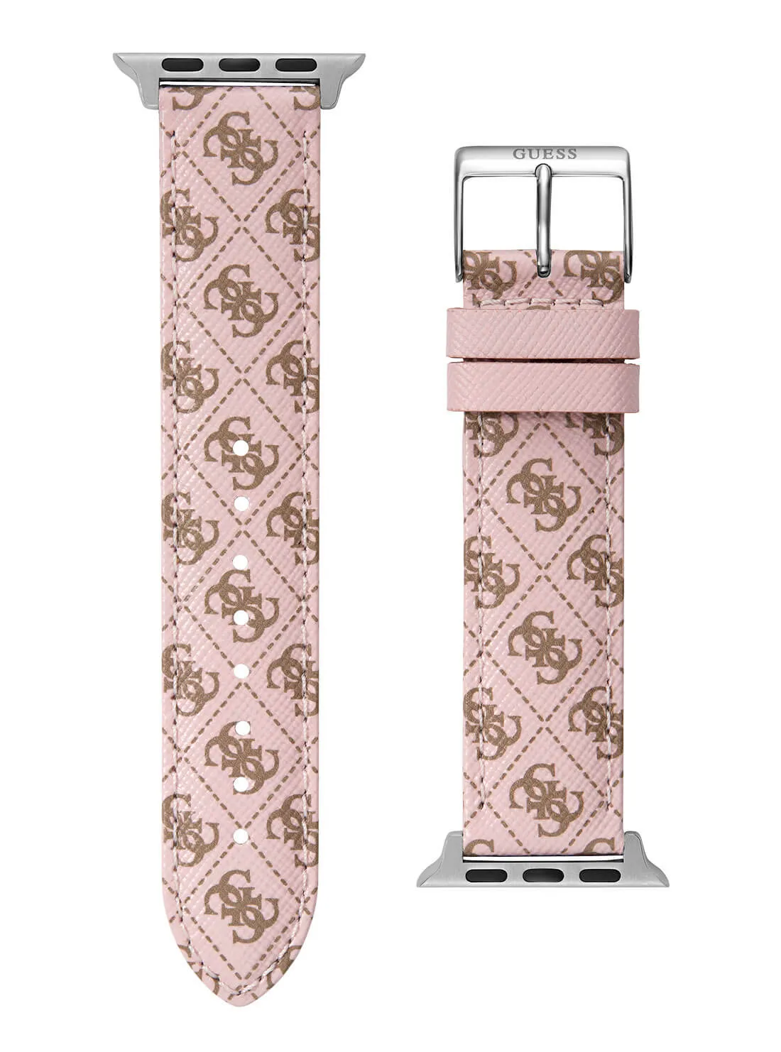 Pink Logo Leather Apple Strap (38-40MM) Guess