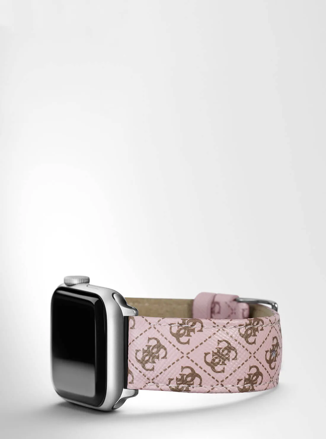 Pink Logo Leather Apple Strap (38-40MM) Guess