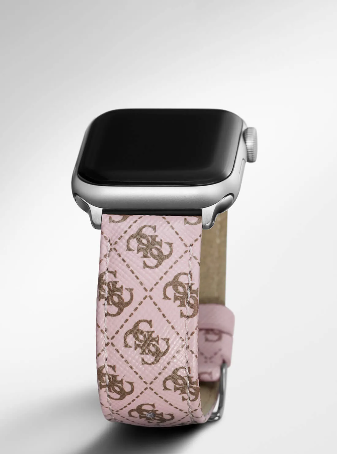 Pink Logo Leather Apple Strap (38-40MM) Guess