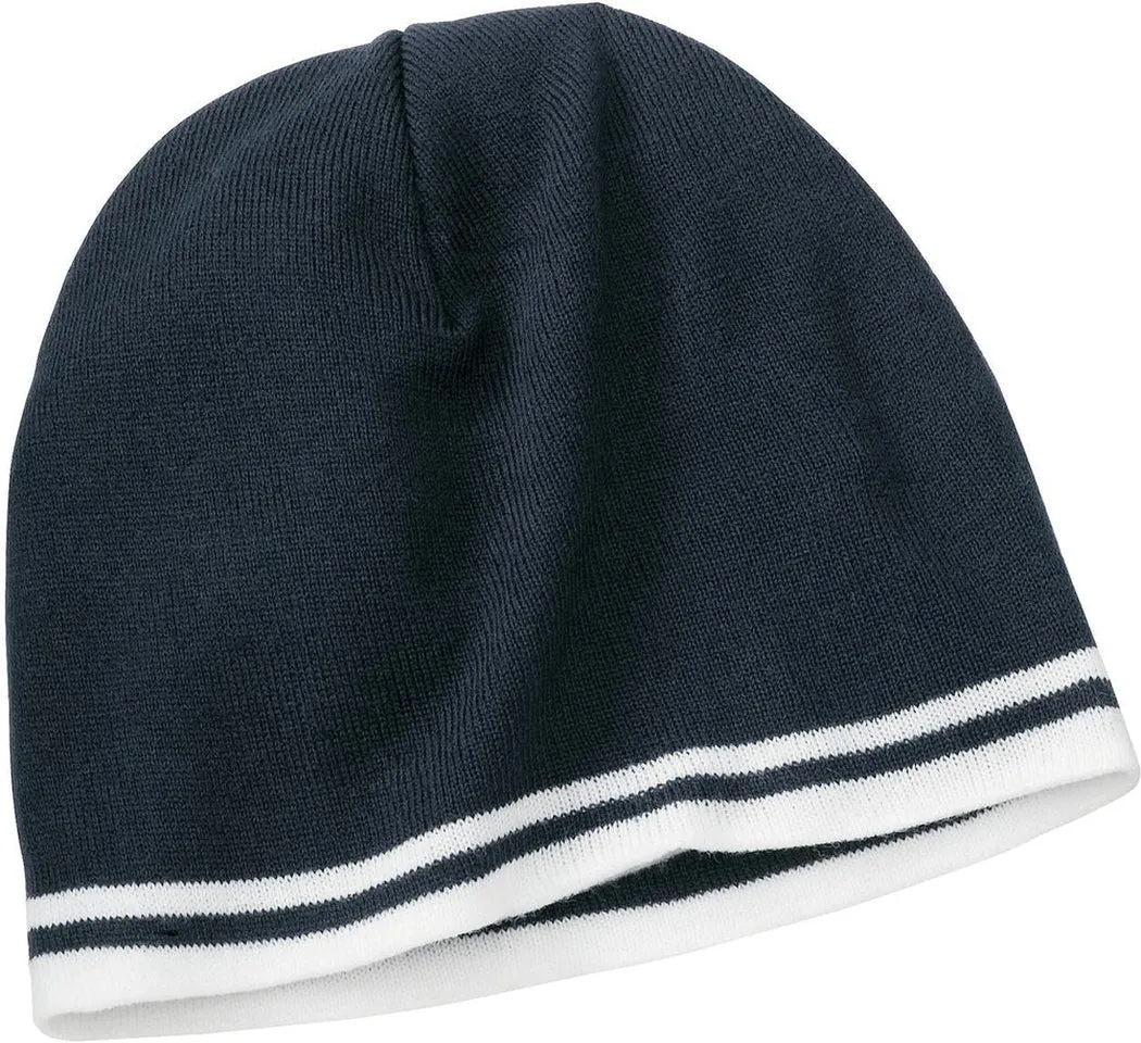 Port & Company Fine Knit Skull Cap with Stripes