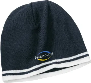 Port & Company Fine Knit Skull Cap with Stripes