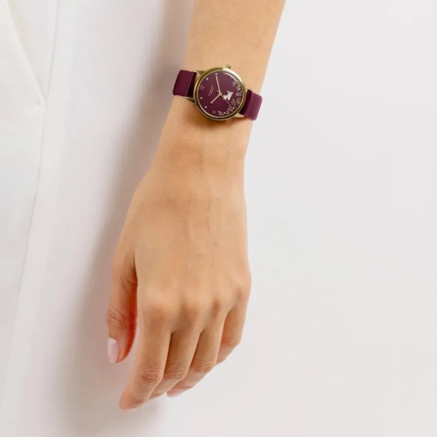 Radley Burgundy Leather Strap Ladies Watch RY21782A
